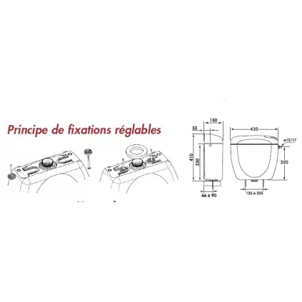 Réservoir WC Attenant Interrompable ECO