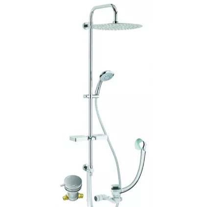 Combiné de douche à poser sur gorge de baignoire VALENTIN - eco-bricolage