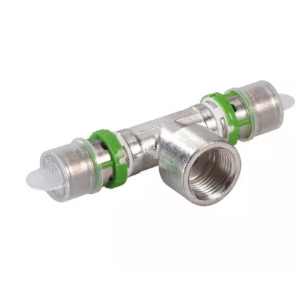 Té égal laiton multicouche à visser Femelle COMAP - eco-bricolage