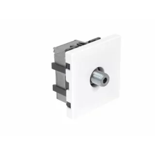 CASUAL MECA PRISE TV TYPE F BLANC BRILLANT
