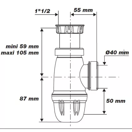 Siphon Evier CONNECTIC D40