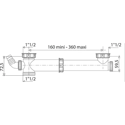 Tubulure Evier 2 Bacs 7751