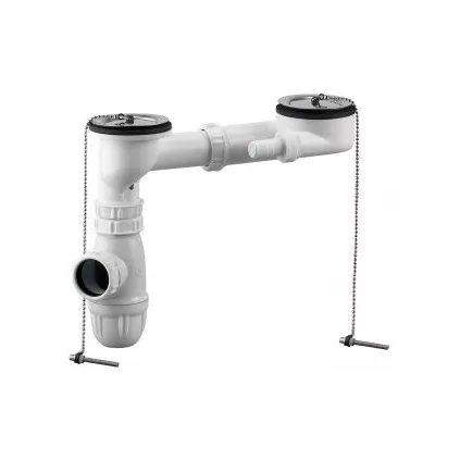 Vidange EVIER Grès Complètes 2 Cuves à Bouchon Sans TP VALENTIN