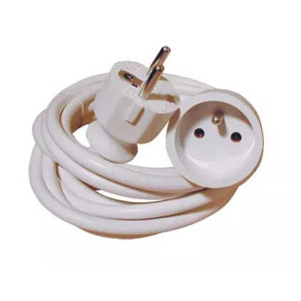 Cordon prolongateur blanc 10/16A NF CE TECHIT et tous les enrouleurs 40 ou 50 mètres NF CE