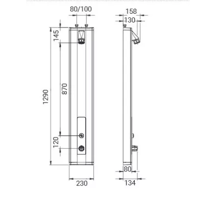 Panneau douche PRESTOTEM 2 P50 Thermostatique 88820