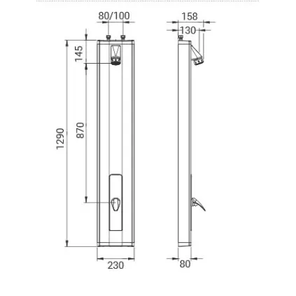 Panneau douche PRESTOTEM 2 Monocommande