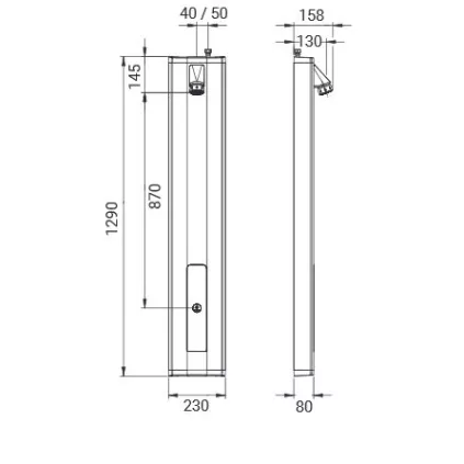 Panneau douche PRESTOTEM 2 Touch