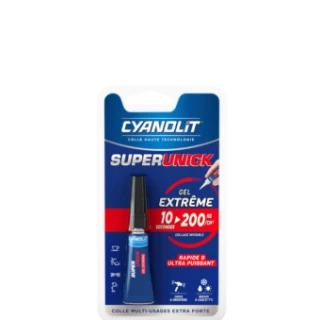 Colle SUPER UNICK extra forte en gel 3gr CYANOLIT - eco-bricolage