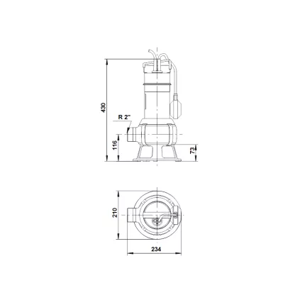 Pompe relevage eaux chargées UNILIFT AP35B.50 06A1