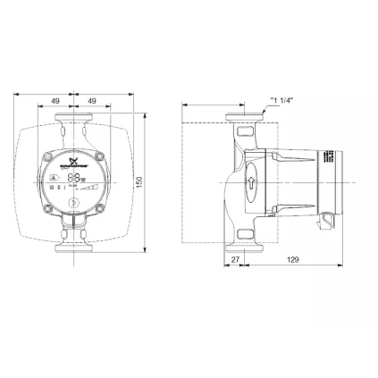Circulateur sanitaire ALPHA1 20-40 N 150mm