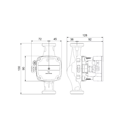 Circulateur Solaire ALPHA SOLAR 15-75 130 mm 1