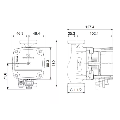 Circulateur ALPHA 1L 25-40 180 MM 1"1/2