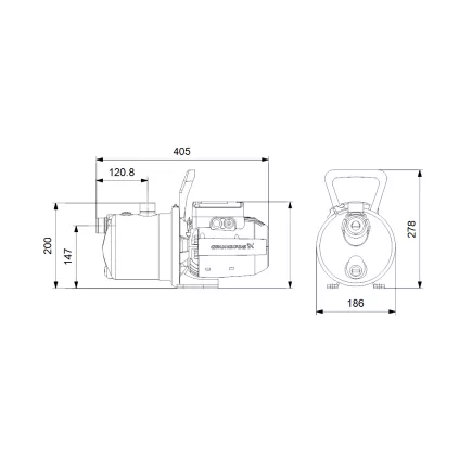 Pompe JP 4-47 auto-amorçante mono-cellulaire