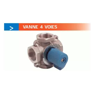 Vanne mélangeuse 4 voie laiton KV SOMATHERM