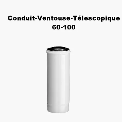Conduit Ventouse Alu Galva Télescopique 60 100 TEN 409060