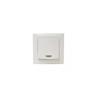 Bouton Poussoir Avec Voyant EMERAUDE Blanc 732170 DEBFLEX