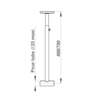 Tendeur Inox Plafond 60624