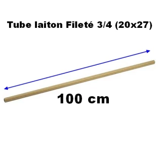 Bobine Laiton fileté 1 mètres 3/4 pour plomberie 20x27