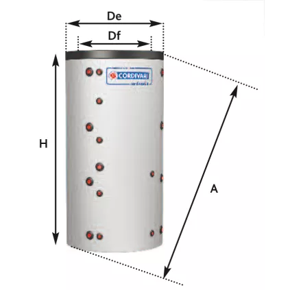 Ballon Combinés 2000 Litres 2 Echangeurs Acier+1 Inox