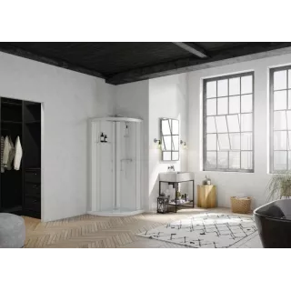 Cabine de douche 1/4 de rond 90x90 BROOKLYN KINEDO