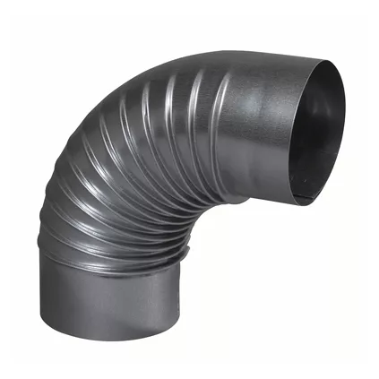 Coude plissé aluminié 90° équerre Sur ECO-BRICOLAGE