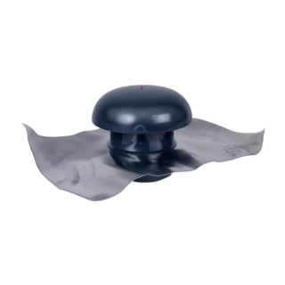 Chapeau de Ventilation Anthracite D125 Bavette étanchéité nicoll CD12