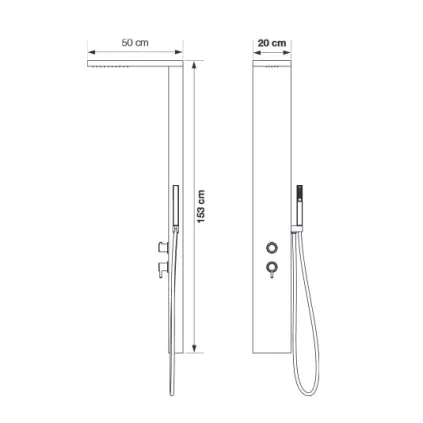 Colonne Douche AQUASTYLE Inox Brossé CD311