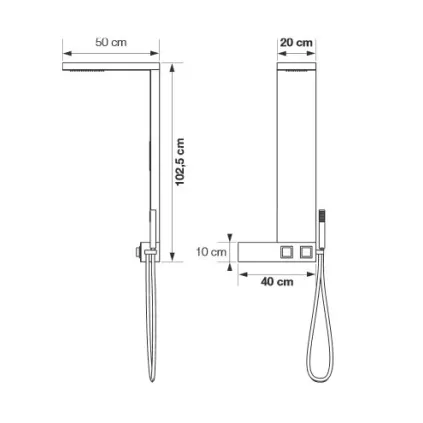 Colonne Douche AQUADESIGN CD321 Finition Blanche