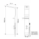 Colonne de Douche AQUAMOON Noir Thermostatique KINEDO