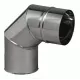 Coude inox 90° TEN pour poele , chaudière , cheminé