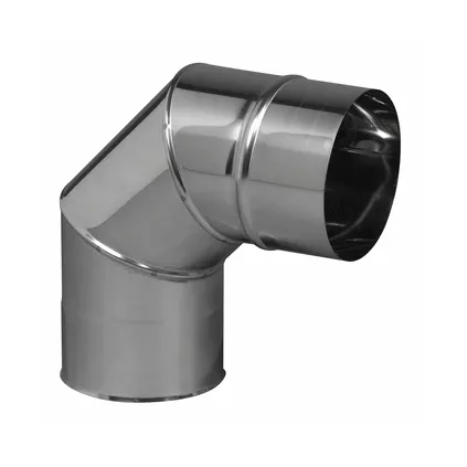 Coude inox 90° TEN pour poele