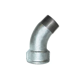 coude galva 45° MF long pour plomberie irrigation