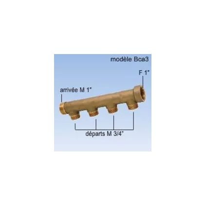 Collecteur Laiton 1 sortie 3/4 DISTRIGRIPP WATTS gros débit