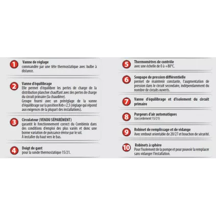 Groupe de réglage COMBIMIX 180mm