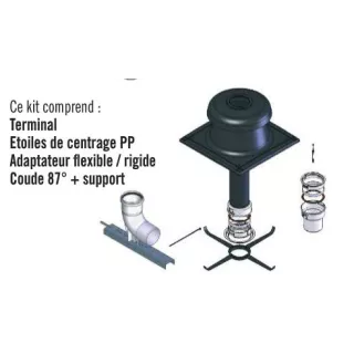 Kit PP Flexible Mural 80mm TEN 440280 TEN FUMISTERIE