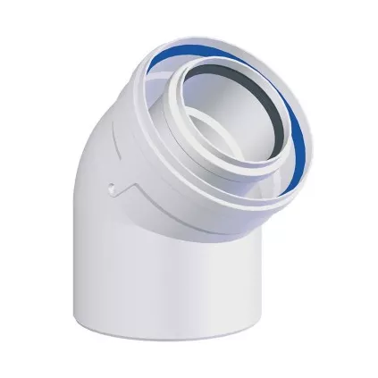 Coude Ventouse 45° 80/125 Alu-Galva