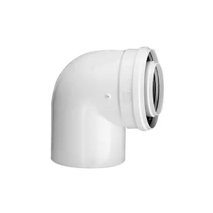 Coude Ventouse 90° 80/125 TEN pour chaudiere Standard - ECO-BRICOLAGE