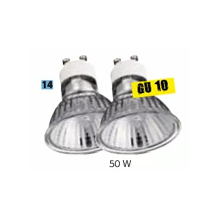 Ampoule halogène 50 Wts GU 10 x 2 TECHIT