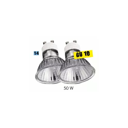 Ampoule halogène 50 Wts GU 10 x 2 TECHIT
