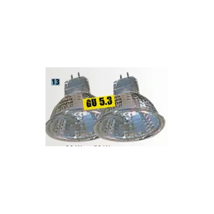 Ampoule halogène DICHROIQUE 12V 20 W MR16 x2