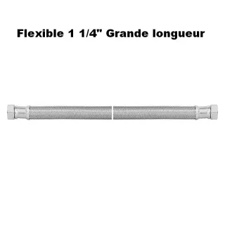 Flexible Tresse Acier DN32 1 1/4 FF Grande longueur ECO-BRICOLAGE -