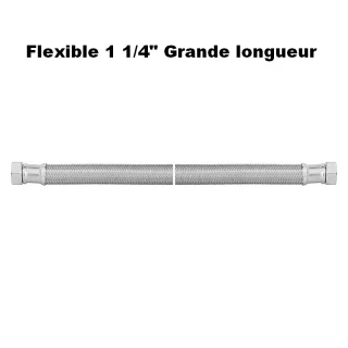 Flexible Tresse Acier DN32 1 1/4 FF Grande longueur ECO-BRICOLAGE -