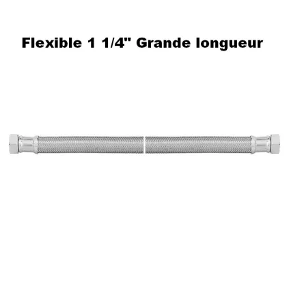 Flexible Tresse Acier DN32 1 1/4 FF Grande longueur ECO-BRICOLAGE -