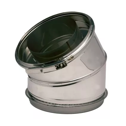 Coude 45° Conduit Double parois D80/130 TEN