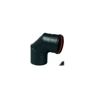 Coude Equerre 90° Noir Mat 80mm TEN