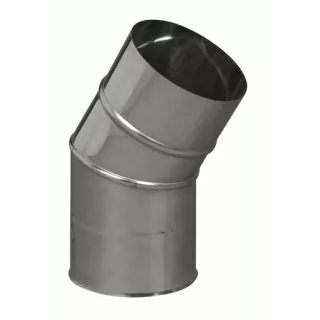 Coude inox lisse 45° TEN Poêle et Insert haute température