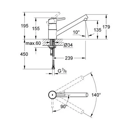 Mitigeur Evier Monocommande CONCETTO 32659001