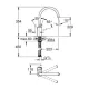 Mitigeur Evier CONCETTO Bec haut 32661003 GROHE