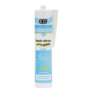 GEBSICONE W2 Blanc Silicone Tous support GEB, gebsicone W2 mastic sil