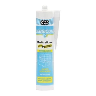 GEBSICONE W2 Silicone Translucide GEB, Silicone Geb 310 ml, cartouche